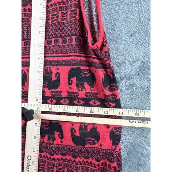 Rue21 Womans XS Red & Black Elephant Print Sleeveless Tank Top Lightweight - Picture 3 of 7